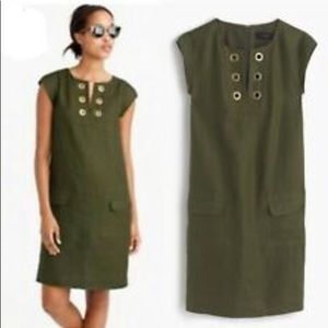 J. Crew linen sleeveless shift dress size 2